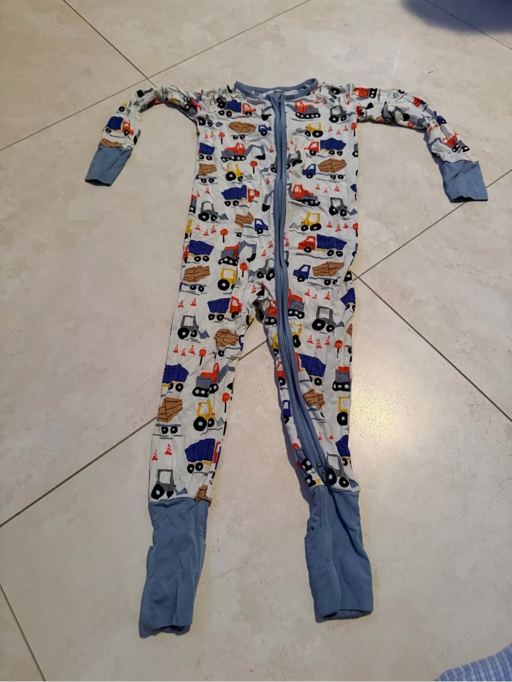 Little Sleepies Construction Vehicles Kids One-Piece Pajamas
